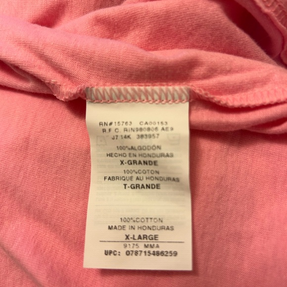 Hanes Live Love Color XL pink B neck tee - Picture 7 of 8